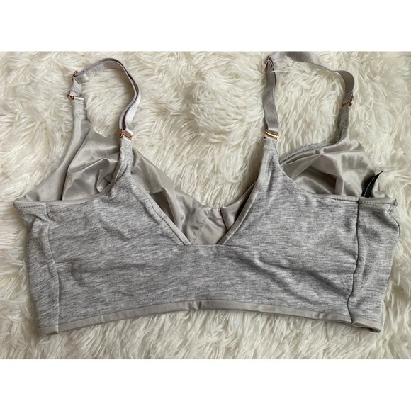 Tell Tale cotton bra with silky lining. Heather Gray size M. - Picture 2 of 3
